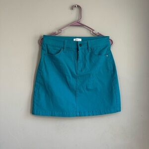 Market & Spruce Vibrant Teal Mini Skirt